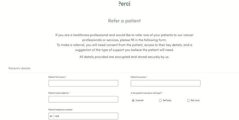 Screenshot of Perci Health Referrals (1)